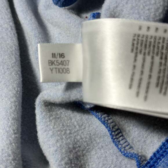 Women's Adidas 2013 Boston Marathon B.A.A. Asymmetrical Zip Running Jacket Blue - Picture 6 of 6